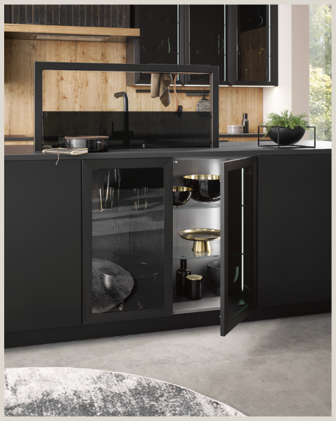 Kitchen Suite Modern Hout En Zwart