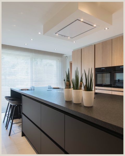 Kitchen Suite Modern Zwart En Hout